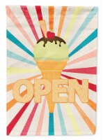 Carolines Treasures SB3113CHF Ice Cream shop or stand Open House Flag