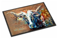 Carolines Treasures MW1165JMAT On the Loose Brown Cow Doormat 24x36