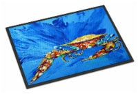 Carolines Treasures MW1163MAT Big Spash Crab in blue Doormat 18x27