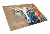 Carolines Treasures MW1165LCB On the Loose Brown Cow Glass Cutting Board Large