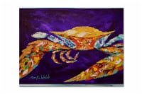 Carolines Treasures  MW1172PLMT The Right Stuff Crab in Purple Fabric Placemat