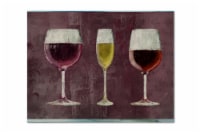 Carolines Treasures  SB3073PLMT Three Glasses of Wine Purple Fabric Placemat