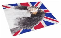 Welsh Springer Spaniel with English Union Jack British Flag Glass Cutting Board
