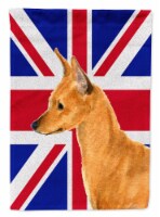 Carolines Treasures SS4908GF Min Pin with English Union Jack British Flag Garde