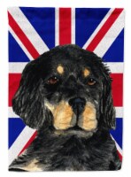 Gordon Setter with English Union Jack British Flag House Flag
