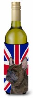 French Bulldog with English Union Jack British Flag Wine Bottle Hugger
