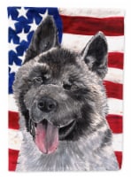Carolines Treasures SC9487CHF Akita USA Patriotic American Flag House Flag