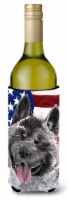 Carolines Treasures SC9487LITERK Akita USA Patriotic American Flag Wine Bottle