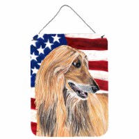 Afghan Hound USA Patriotic American Flag Wall or Door Hanging Prints