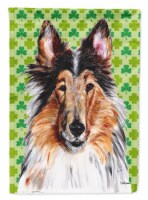 Carolines Treasures SC9718CHF Collie Lucky Shamrock St. Patrick's Day House Fla