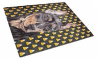 German Pinscher Candy Corn Halloween Glass Cutting Board Large