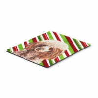 Caroline'sRed Miniature Poodle Candy Cane Christmas  Pad/Hot Pad/Trivet (SC9795MP)