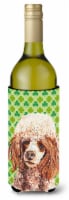 Red Miniature Poodle Lucky Shamrock St. Patrick's Day Wine Bottle Hugger