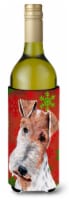 Carolines Treasures  SC9748LITERK Wire Fox Terrier Red Snowflakes Holiday Wine B
