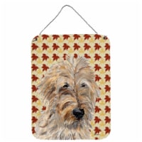 Carolines Treasures  SC9691DS1216 Golden Doodle 2 Fall Leaves Wall or Door Hangi