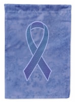 Periwinkle Blue Ribbon for Esophageal and Stomach Cancer Awareness Garden Flag