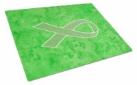 Lime Green Ribbon for Lymphoma Cancer Awareness Glass Cutting Board Large