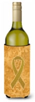 Gold Ribbon for Childhood Cancers Awareness Wine Bottle Hugger
