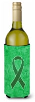Kelly Green Ribbon for Kidney Cancer Awareness Wine Bottle Hugger