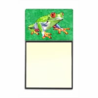 Carolines Treasures  Frog Refiillable Sticky Note Holder or Postit Note Dispenser- 3 x 3 In.