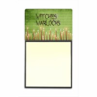 Carolines Treasures SB3011SN Witches and Warlocks Halloween Refiillable Sticky Note Holder or