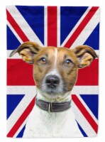 Jack Russell Terrier with English Union Jack British Flag Garden Flag