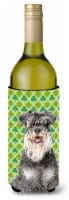 Carolines Treasures  KJ1199LITERK St. Patrick's Day Shamrock Schnauzer Wine Bott