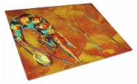 Carolines Treasures MW1191LCB Caramel Corn Shrimp Glass Cutting Board Large
