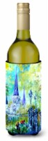 Carolines Treasures  MW1183LITERK Across the Square St Louis Cathedral Wine Bott