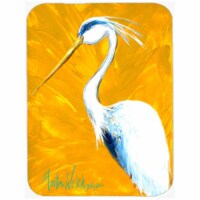 Carolines Treasures Col Mustard The Egret Mouse Pad- Hot Pad & Trivet