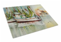 Carolines Treasures JMK1068LCB Ocean Springs Shrimper Glass Cutting Board Large