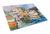 Carolines Treasures JMK1079LCB Shrimp Boat Warehouse Glass Cutting Board Large