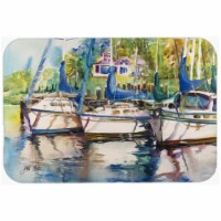 Carolines Treasures Safe Harbour Sailboats Mouse Pad- Hot Pad & Trivet