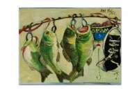 Carolines Treasures JMK1113PLMT Recession Food Fish caught with Spam Fabric Pla