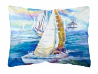 Carolines Treasures  JMK1073PW1216 Rock my Boat Sailboats Canvas Fabric Decorati