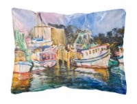 Carolines Treasures  JMK1079PW1216 Shrimp Boat Warehouse Canvas Fabric Decorativ
