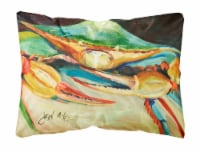 Carolines Treasures  JMK1095PW1216 Blue Crab Canvas Fabric Decorative Pillow