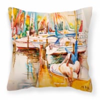 Carolines Treasures  JMK1238PW1414 Pelicans and Sailboats Fabric Decorative Pill