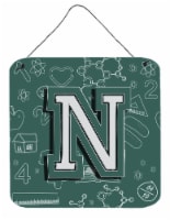 Carolines Treasures  CJ2010-NDS66 Letter N Back to School Initial Wall or Door H