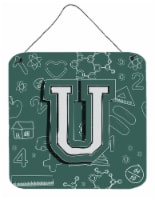 Carolines Treasures  CJ2010-UDS66 Letter U Back to School Initial Wall or Door H