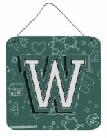 Carolines Treasures  CJ2010-WDS66 Letter W Back to School Initial Wall or Door H