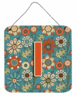 Carolines Treasures  CJ2012-IDS66 Letter I Flowers Retro Blue Wall or Door Hangi