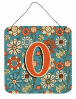 Carolines Treasures  CJ2012-ODS66 Letter O Flowers Retro Blue Wall or Door Hangi