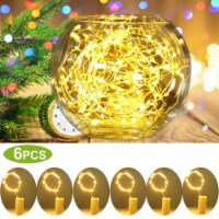 6 Pack LED String Lights 6.56ft 20 LEDs Decor Light Battery Starry Fairy Lights Copper