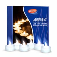 AGPtEK 60pcs LED Tealight Candles Battery Operated Flameless smokeless Cool White