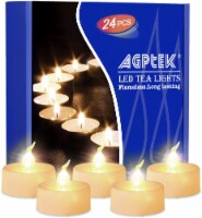 AGPtEK 24pcs Timer LED Tealight Candles Battery Operated Flameless Warm White