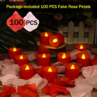 Tealight Candles, IMAGE LED Tealight Candles with Timer and Red Shell, Pack of 12