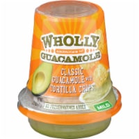 Wholly Guacamole Classic Mild Guacamole with Tortilla Chips Snack Cup Perspective: Main