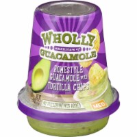 Wholly Guacamole Homestyle Medium Guacamole with Tortilla Chips Snack Cup Perspective: Main