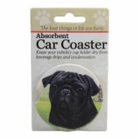 Car Coaster Black Pug Car Coaster Sandstone Absorbent 23132